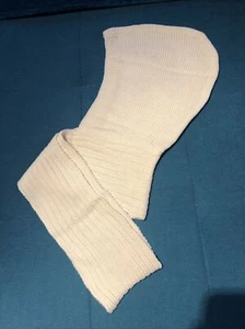 Schal Kapuzenschal Strickschal Nackenwärmer Winterschal Beige Creme WEISS NEU - Bild 1 von 2