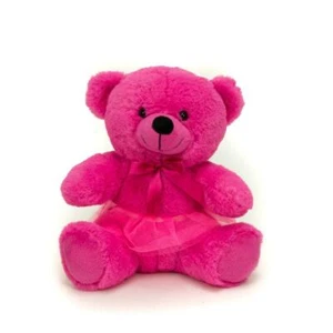 Adorable 9" Hot Pink Plush Bear w/ Removable Tutu - Perfect Gift for Kids, New! - Picture 1 of 2
