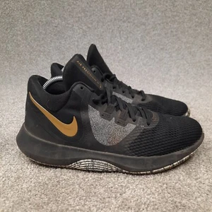 Nike Air Precision II Men Basketball Shoes Sneaker Size 8.5 Black Gold AA7069 - Picture 1 of 11
