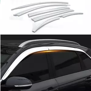 For Kia Sorento 2016-20 silver Window Wind Visors Sun Rain Guard Vent Deflectors - Picture 1 of 6