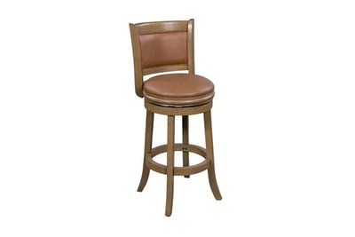 Augusta Swivel Counter Height Swivel Kitchen Bar Stool - Distressed Sandrift - Image 1 of 4