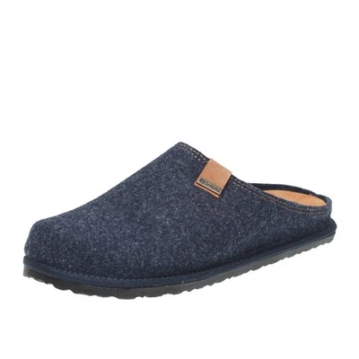 Inblu warme blaue Wollhausschuhe - Herren Schuhe Hausschuhe Pantoffeln