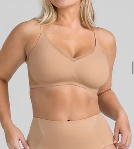 Honey Love  Liftwear Crossover Wireless Bra in Sand - Size 2X - Picture 1 of 5