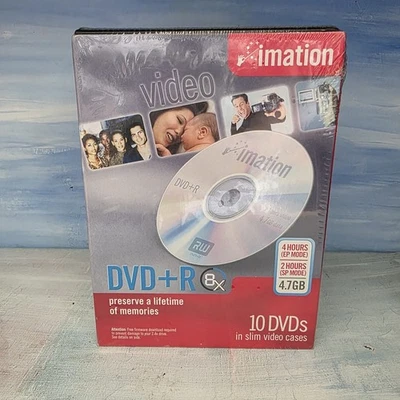 Imation DVD+R 10x DVDs in Slim Video Cases Brand New - Image 1 of 4
