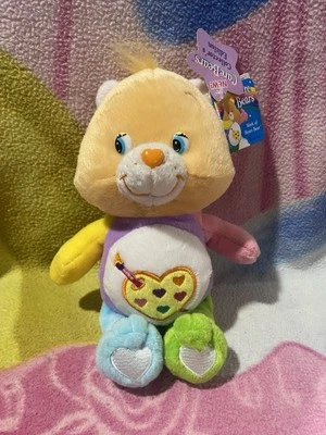 RARE NWT 8" PLUSH WORK OF HEART ARTIST CARE BEAR BEANIE RETRO COLLECTIBLE TOY - image 1 of 4