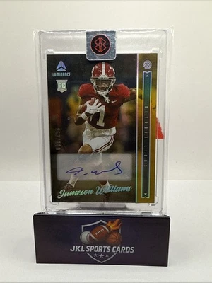 2022 Luminance Football Jameson Williams Lions Gold Rookie Auto /100 RC - Image 1 of 2