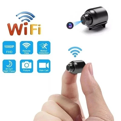 Telecamera spia WiFi microcamera infrarossi wifi mini spycam micro camera P2P - Immagine 1 di 4