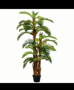 Outsunny Künstliche Palme Pflanze Kunstbaum für Home Office, 150 cm - Bild 1 von 1