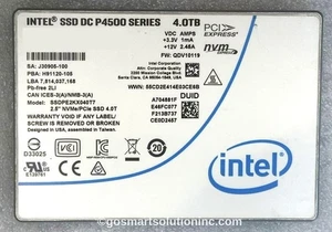 77%Health Intel DC P4500 Series 4TB NVME PCIE 2.5" Internal SSDPE2KX040T7 - Afbeelding 1 van 2