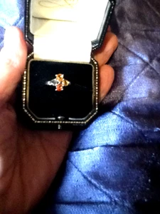 stunning 925 hallmarked sterling silver Gems TV multi colour Sapphire ring siz L - Picture 1 of 4