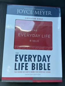 The Everyday Life Bible By Joyce Meyer Faith Words Edition Brand New Amplified - Foto 1 di 4