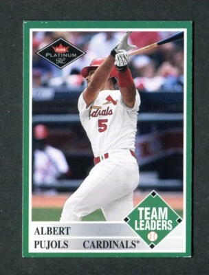 Tarjeta de béisbol Albert Pujols Cardinals MLB Team Leaders 2001 Fleer Platinum #435 Foto 1 de 2