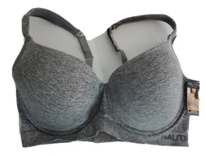 Nautica Women Bra 40D Heather Gray Underwire Intimates Everyday Bra - Picture 1 of 8