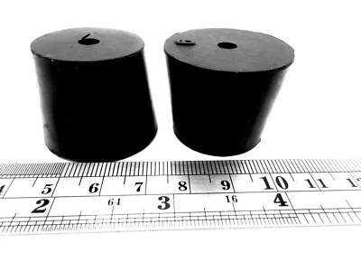FASTENER DEPOT Rubber Stopper #6, 1 Center Hole, Tapered Bung Plugs 1 1/32" To 1 1/8" ID Holes