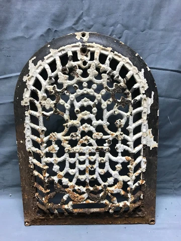 Antique Cast Iron Arched Top Wall Register Heat Grate Grill 8x12 VTG 1320-22B Cover