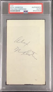 Alex Webster Signed Index Card NFL Football Autograph New York Giants PSA/DNA - Picture 1 of 3