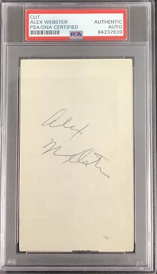Alex Webster Signed Index Card NFL Football Autograph New York Giants PSA/DNA - Image 1 of 3