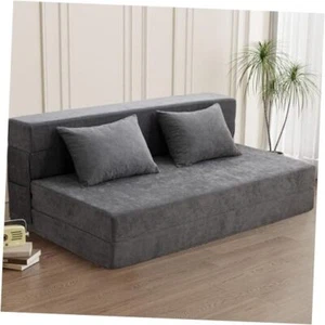 Folding Sofa Bed - Convertible Sleeper Chair with Pillow, Fold Out Queen - Picture 1 of 7