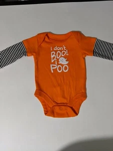 Halloween Baby Mädchen Junge Einteiler Neugeborene Orange Schwarz Anzug - Bild 1 von 4