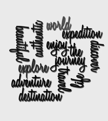 Palabras de aventura 13 piezas troqueladas artesanías hágalo usted mismo adornos álbumes de recortes fotos Foto 1 de 2