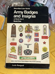 Army Badges & Insignia of World War II by Guido Rosignoli 1972 HCDJ 1ST EDITION - Picture 1 of 9