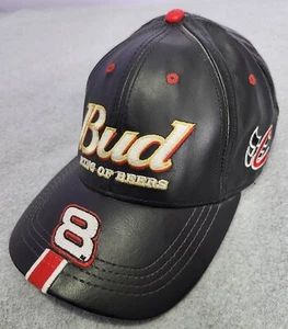 Vintage Dale Earnhardt Jr 8 Mütze NASCAR Bud Beer schwarz Kappe USA Chase Leder  - Bild 1 von 11