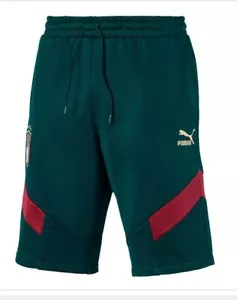 Italia Italy FIGC Puma Shorts ICONICS MCS Green Euro 2020 756663 02 mens XL - Picture 1 of 7
