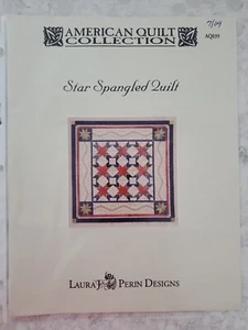 Laura J Perin Designs Needlepoint Pattern Star Spangled Quilt - Picture 1 of 3