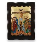 Crucifixion Icon - Handmade Greek Orthodox Byzantine Icon