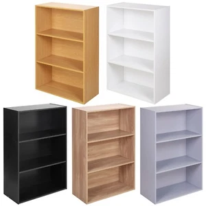 Wide 3 Tier Book Shelf Deep Bookcase Storage Cabinet Display Dining Living Room - Picture 1 of 19