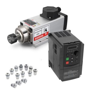 2.2KW Spindle Motor ER20 Collet Air-cooled 24000rpm w/ Mounting Flange Woodwork