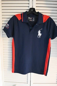 Vintage Ralph Lauren Women's US OPEN SS Polo Top 2006 Navy M - Picture 1 of 5