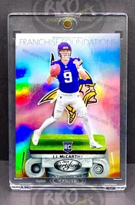 JJ McCarthy RARE ROOKIE RAINBOW FOIL REFRACTOR INVESTMENT SSP PANINI ROY MINT - Picture 1 of 4