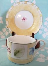Waverly Second Spring Pattern Flat Bottom Teacup and Saucer Circa 2001