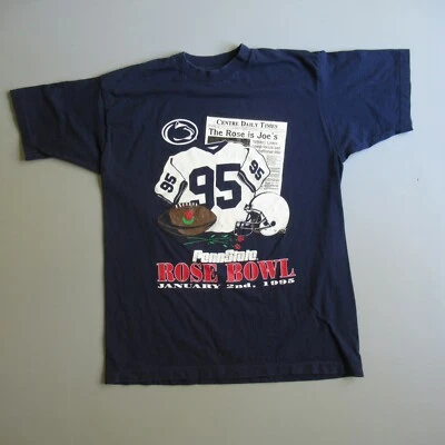 Vintage 1995 Penn State Rose Bowl Shirt 90s Single Stitch Mens Large L Football - Image 1 of 3
