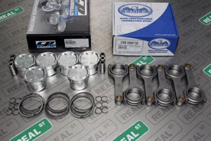 CP Pistons Eagle Rods for Supra 2JZGTE 9.0:1 86mm SC7463/CRS5590T3D - Picture 1 of 9