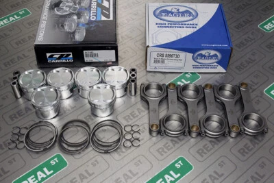 CP Pistons Eagle Rods for Supra 2JZGTE 9.0:1 86mm SC7463/CRS5590T3D - Image 1 of 4