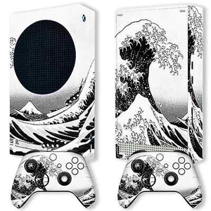 Wave Xbox Skin | Japanisches Schwarz Weiß Vinyl für Xbox Series S oder X - Bild 1 von 11