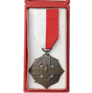 4534 WW2 CRUZ POLACA DE VOLUNTARIOS DE AMÉRICA POLONIA - Imagen 1 de 5