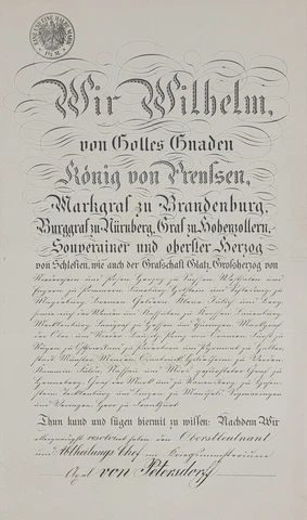 KAISER WILHELM II (GERMANY) - SIGNED 1912 Document with seal signature Cover