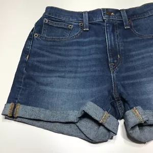J. Crew Shorts Womens Size 25 NWT High Rise Cuffed Blue Dark Wash Denim Jean - Picture 1 of 12