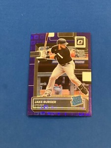 2022 Donruss Optic Baseball Rated Rookie Purple Pandora Prizm Jake Burger #57/99