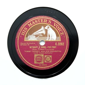 TOMMY DORSEY (Sinatra) "Without A Song / Deep River" (E+) 12" HMV C-3262 [78] - Picture 1 of 1