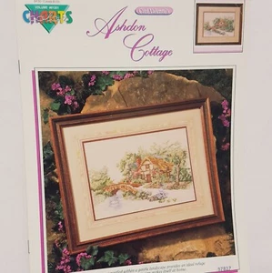 Ashdon Cottage Country Cross Stitch Leaflet Book Color Charts 1990 Tree Flowers - Picture 1 of 8