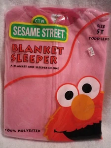 NOS Sesame Street 1999 Polyester Blanket Sleeper Size 5T Toddler winter pajamas - Picture 1 of 5
