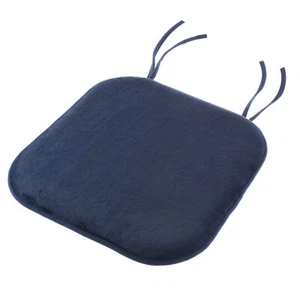 Chair Cushion with Ties Memory Foam Plush Desk Chair Seat Pad 16" x 16" - Picture 1 of 19