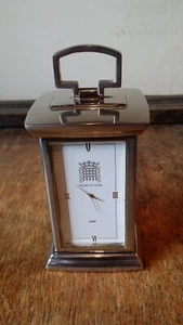 HOUSE OF LORDS SMALL QUARTZ CARRIAGE CLOCK SECRET COMPARTMENT GOOD WORKING ORDER - Picture 1 of 13