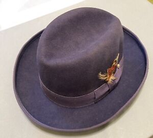 Capas Design Made in USA Purple Wool Godfather Model Hat - Size Large