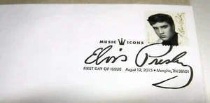 Elvis Presley Stamp First Day Issue 1st Cover August 12 2015 Music Icons FDC - Picture 1 of 3