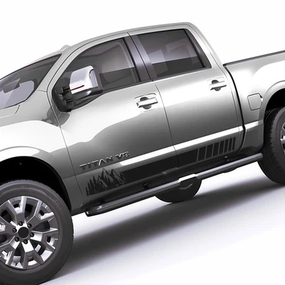 Decal Sticker Vinyl Side Racing Stripes Moutains for Nissan Titan 2003-Present — 第 1/4 张图片